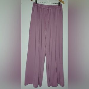 Cider Mauve Ruffle-Trim Pants